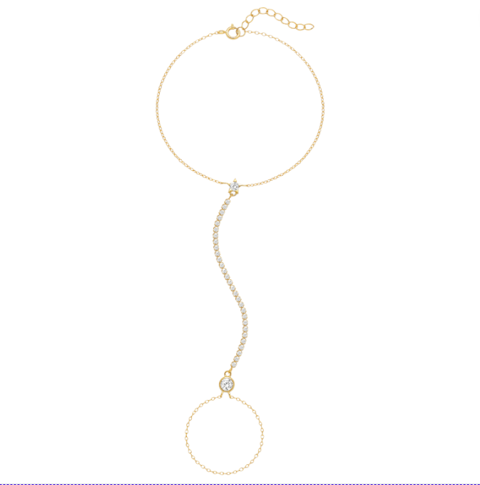 Tennis Circle Stones Handchain