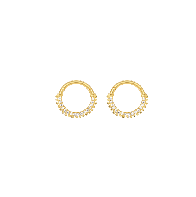 Circle Stones Daith Hoop