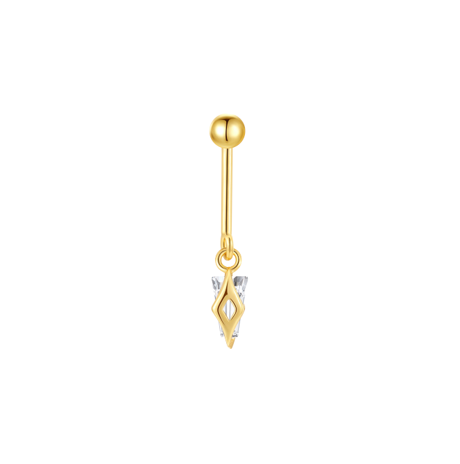 Rhombus Crystal Bar Stud