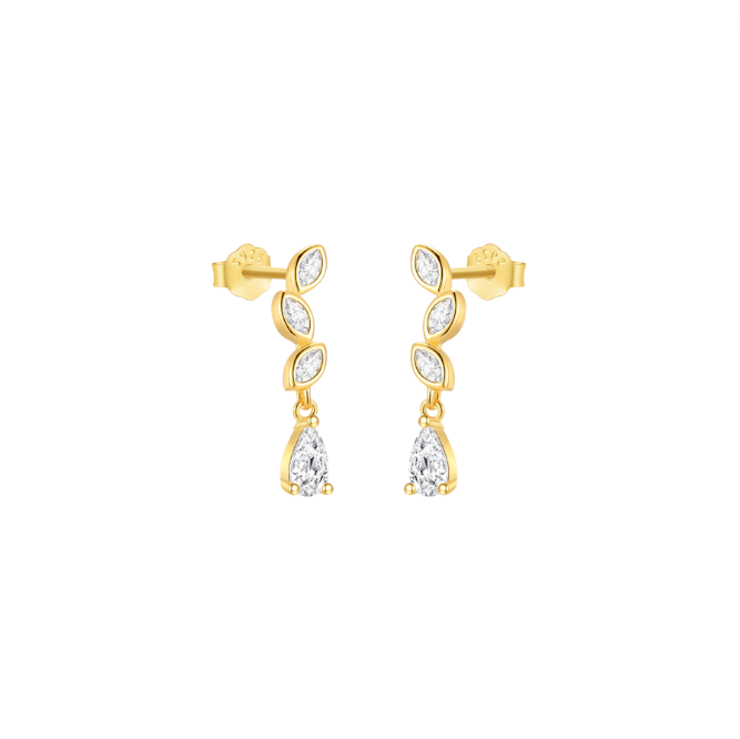 Dancing Marquee Pear Tassel Earring