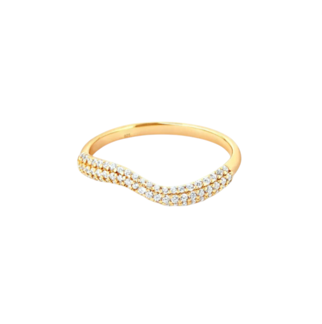 Pavé Wavy Ring