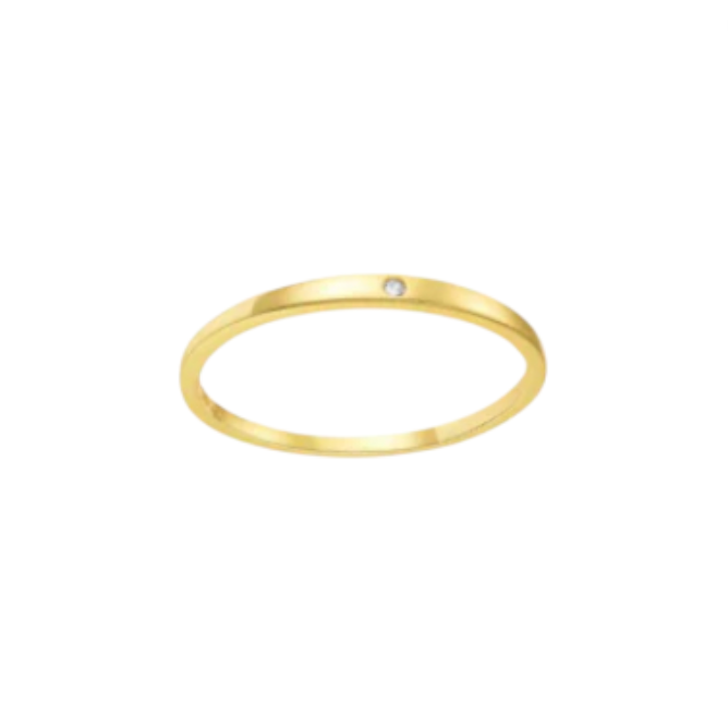 Circle Stone Band Ring
