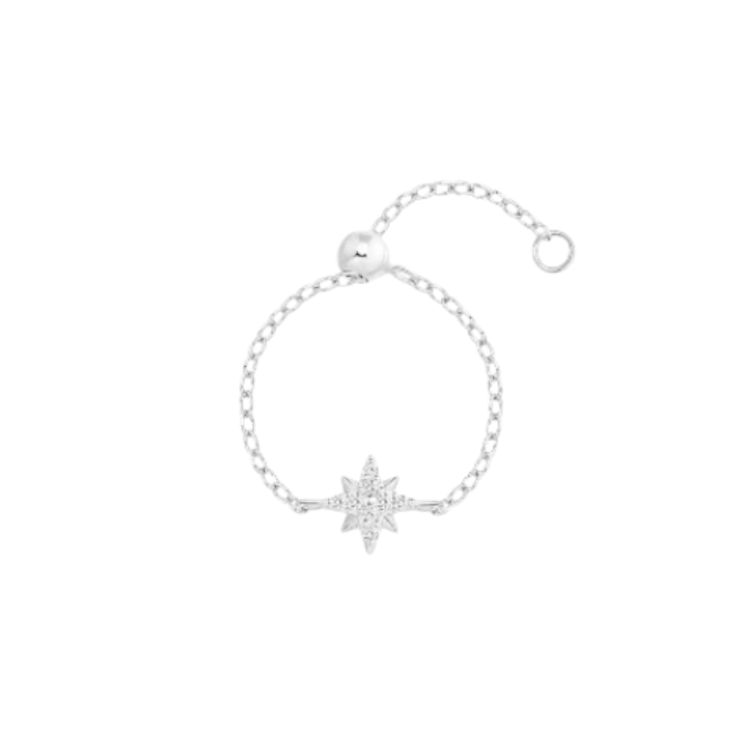 Pavé North Star Chain Ring