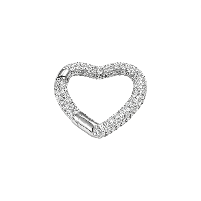 Pavé Heart Lock Cord