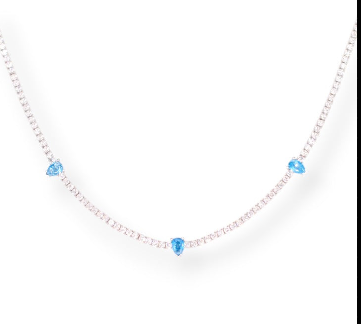 Teardrops Tennis Necklace
