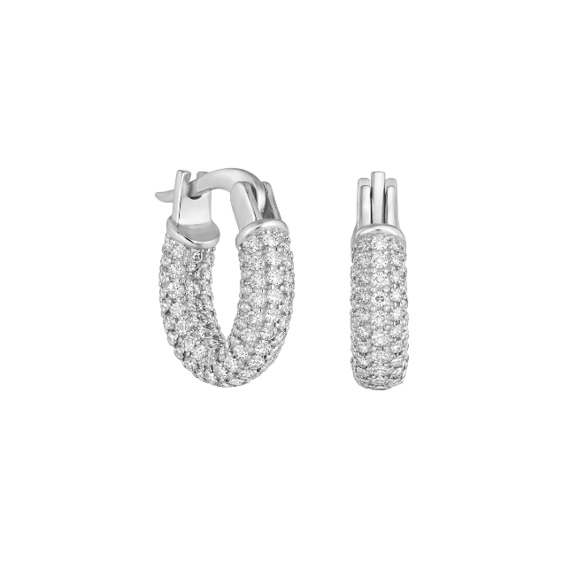Chunky Pavé Hoops