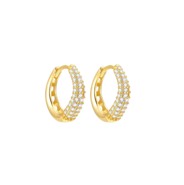 Pavé Wave Hoops