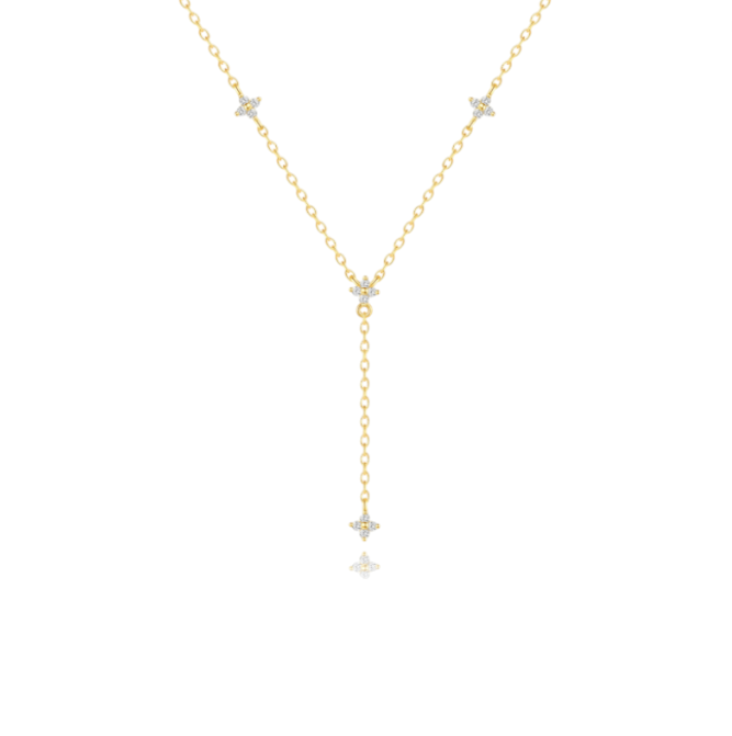 Four Petals Lariat Necklace