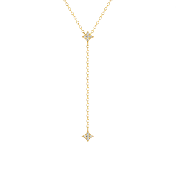 Pointed Stars Lariat Necklace