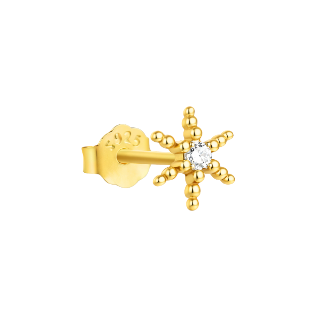 Beaded Sun Stud