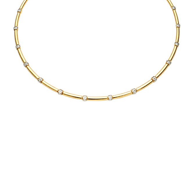 Crystals Segment Necklace