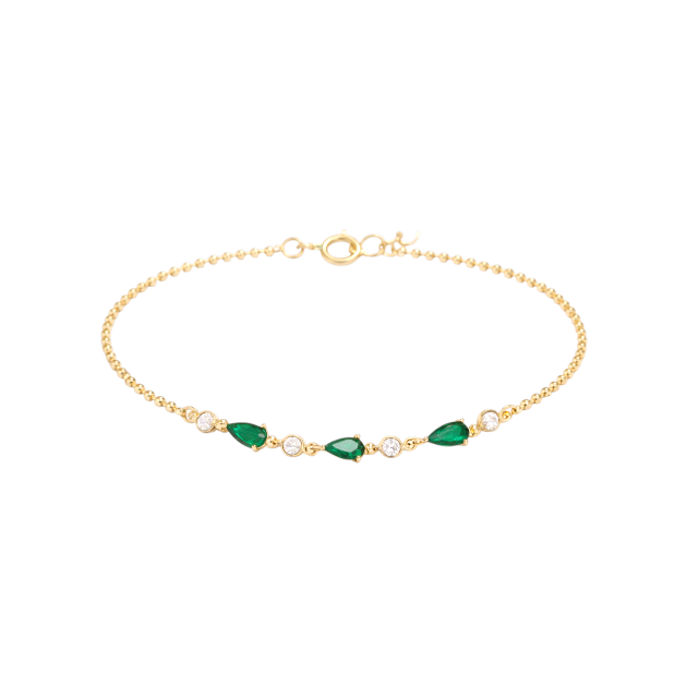 Triple Pears & Circles Bracelet