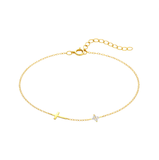 Cross Stone Bracelet