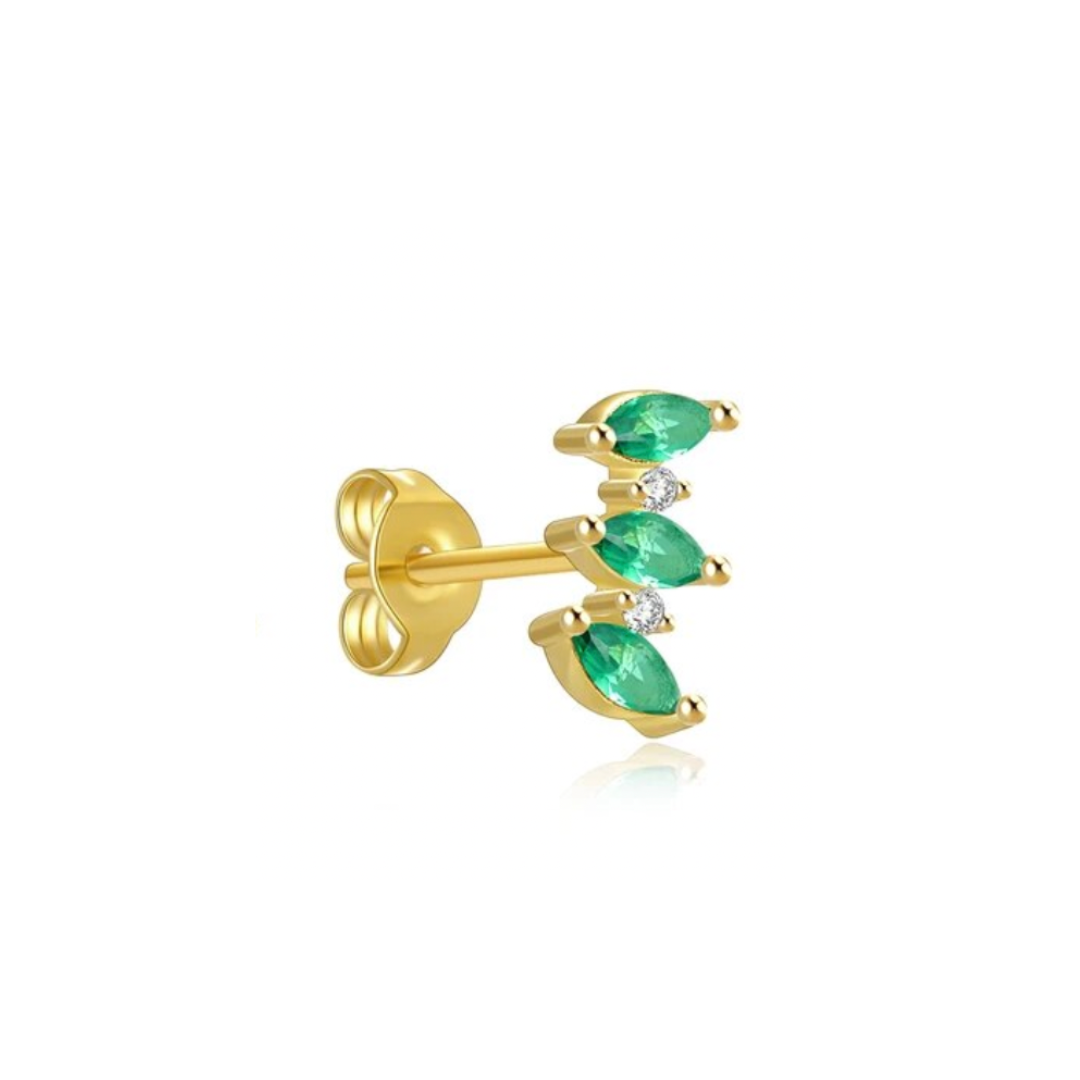 Triple Marquise Mini Circles Stud Earring