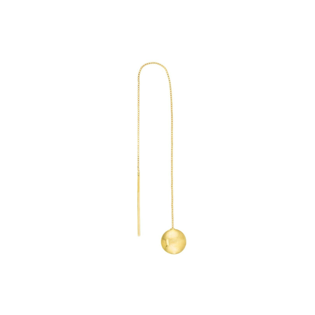 Engravable Circle Threader Earring