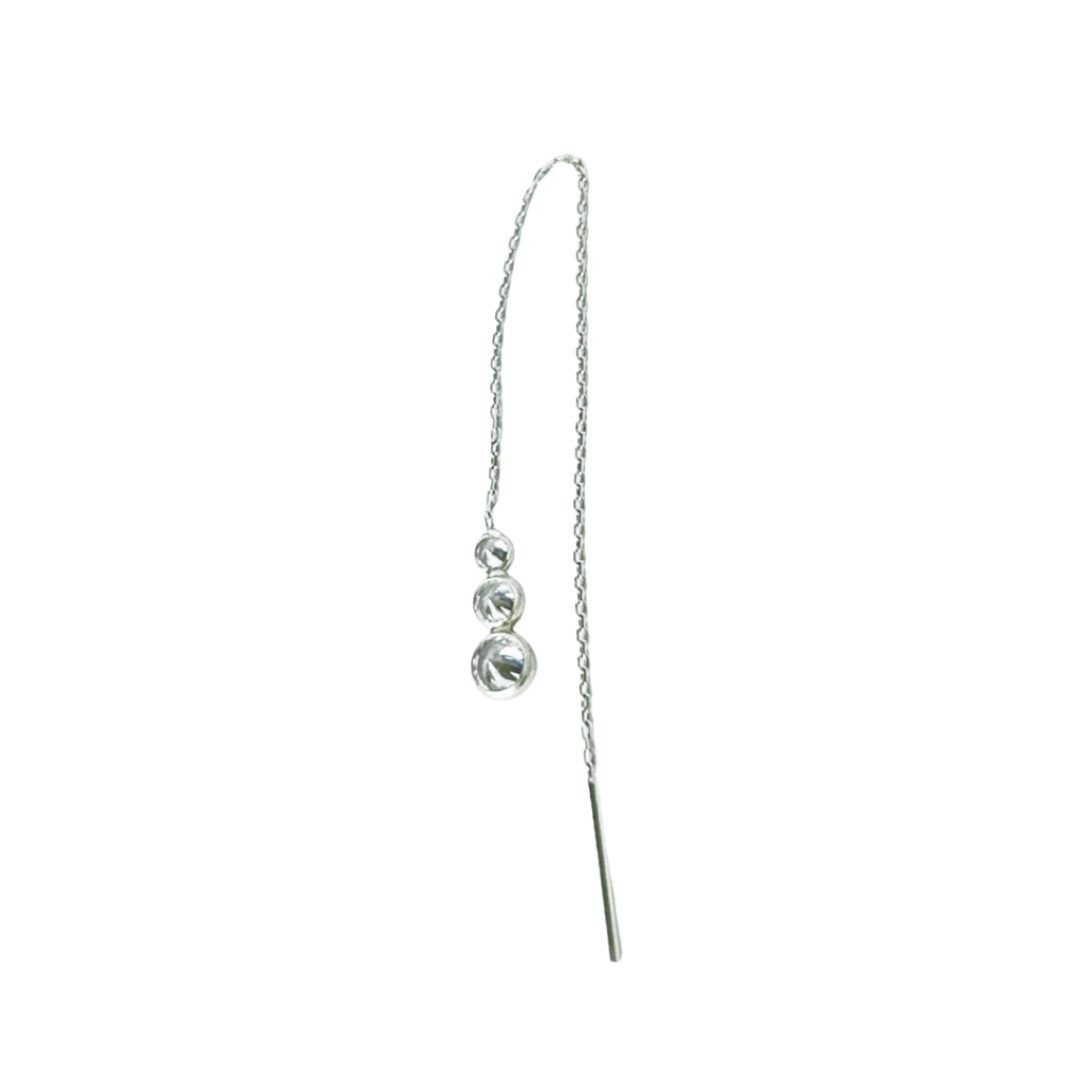 Triple Circle Studs Threader Earring