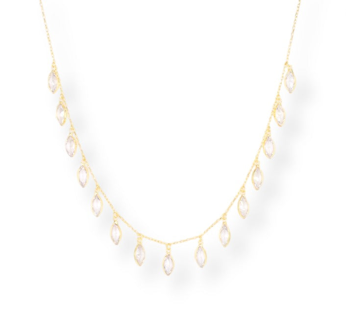 Dangling Multi Marquee Necklace