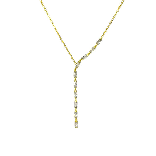 Drop Baguettes Lariat Necklace