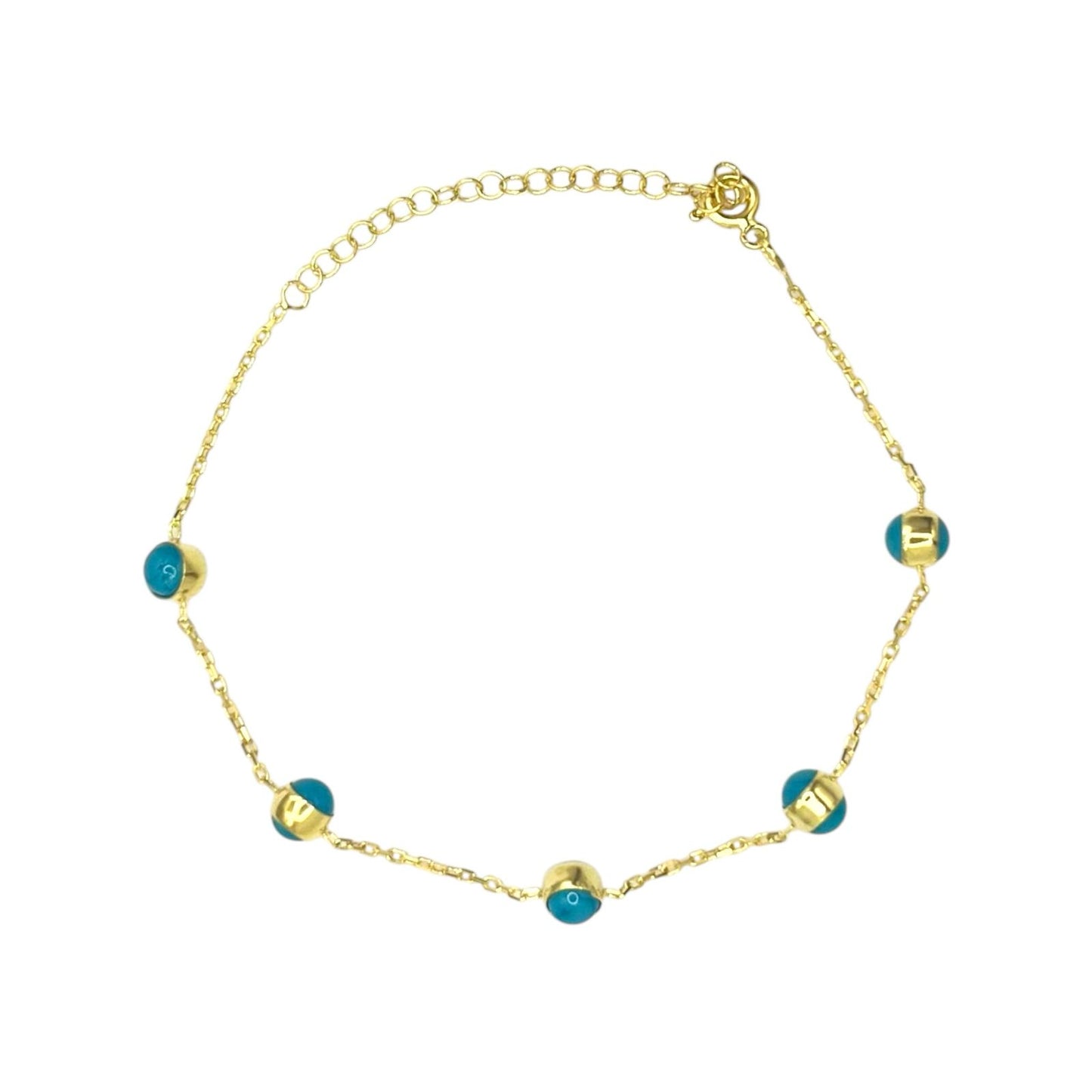 Turquoise balls bracelet