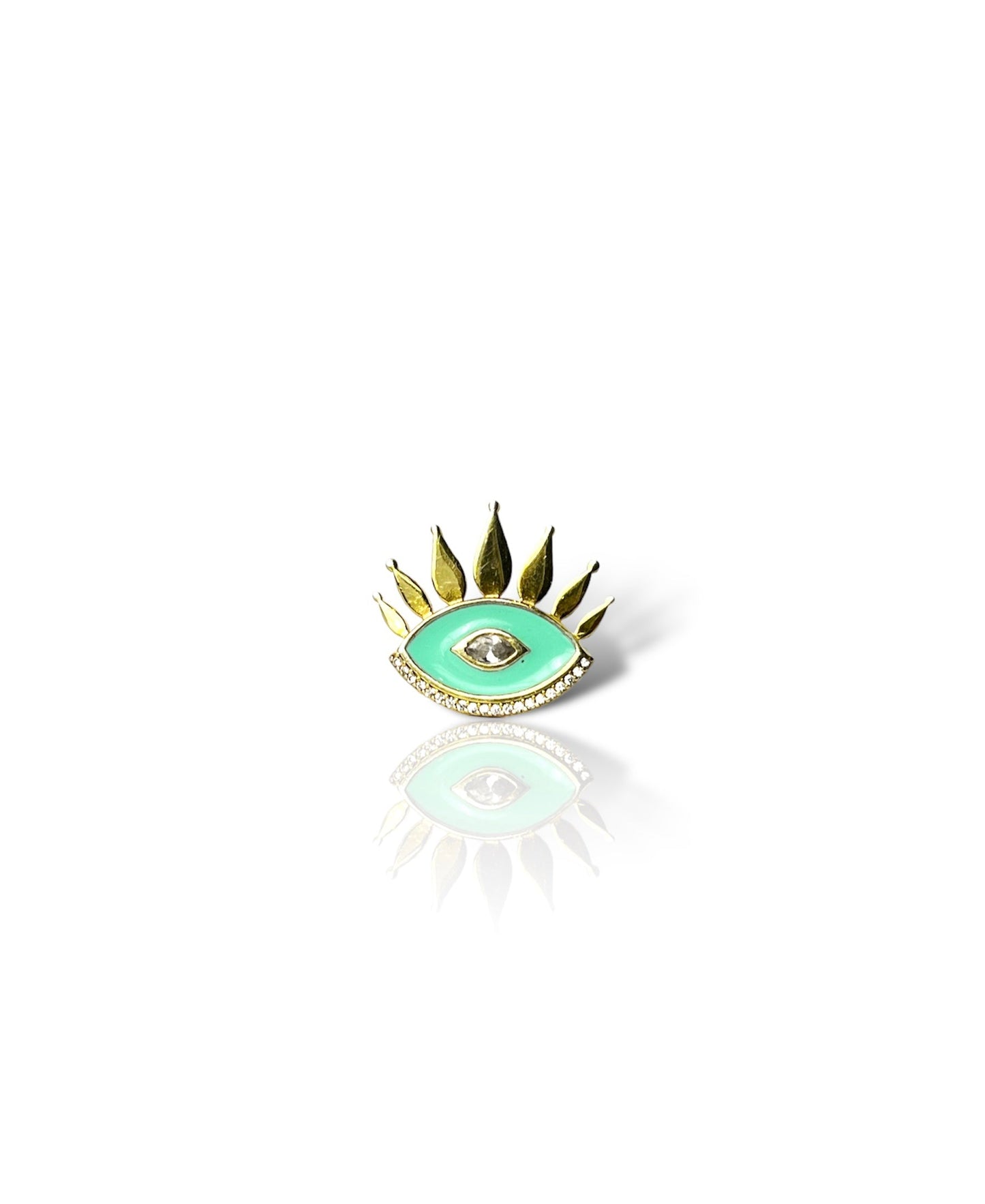 Enamel Spiked Eye Ring