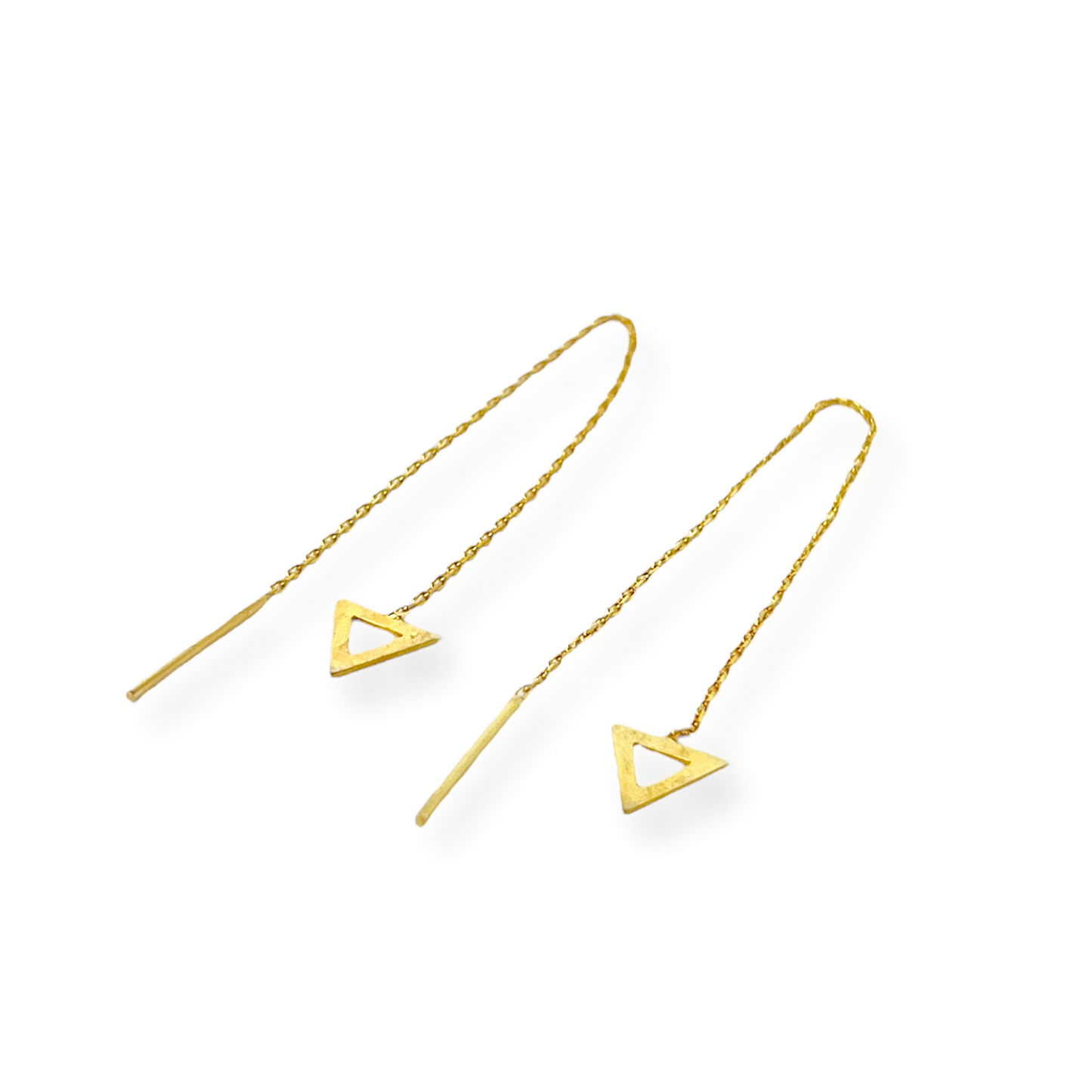 Open Triangle Threader Earring