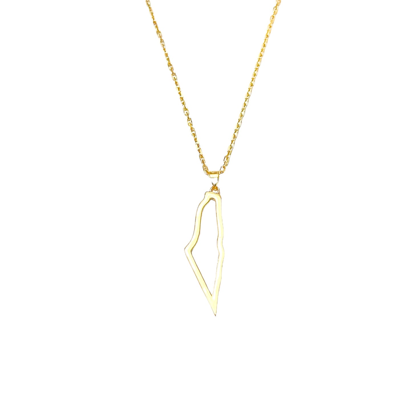 3,5cm Palestine Hollow Map Necklace