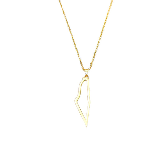 3,5cm Palestine Hollow Map Necklace