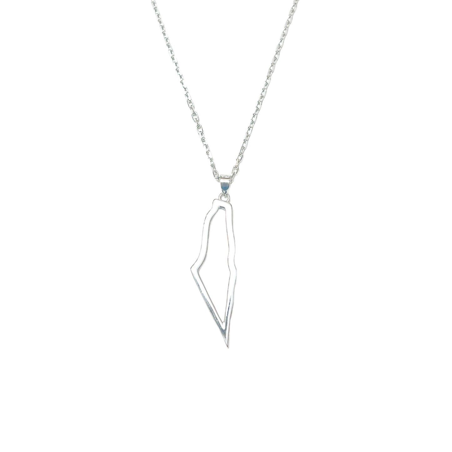 3,5cm Palestine Hollow Map Necklace