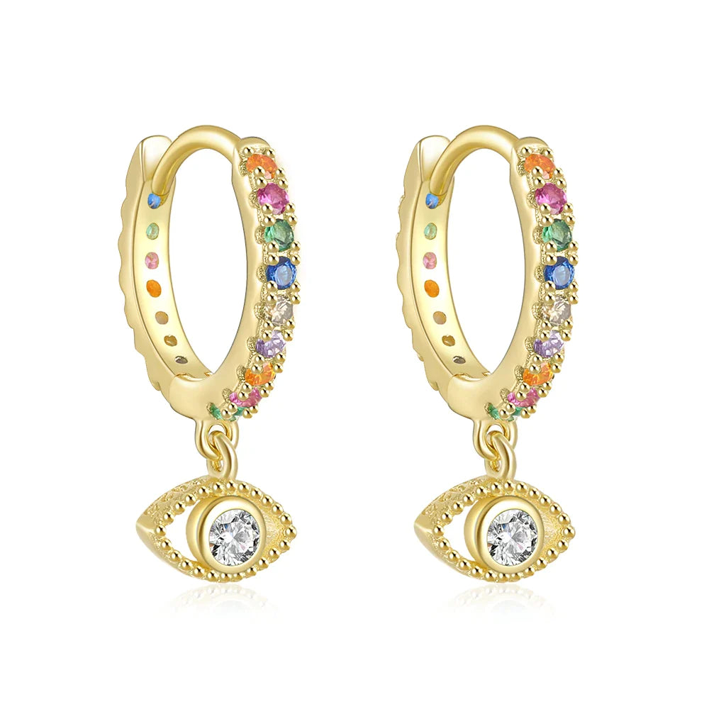 Pavé Sparkling Eye Hoops