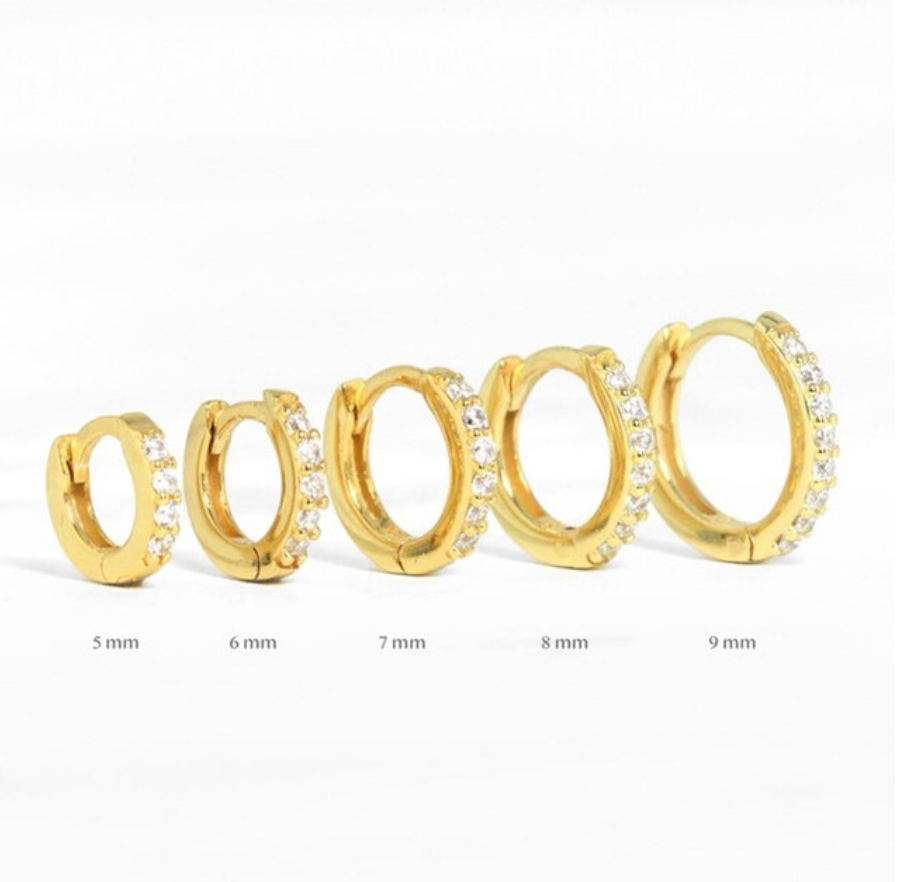 Thin pavé hoops