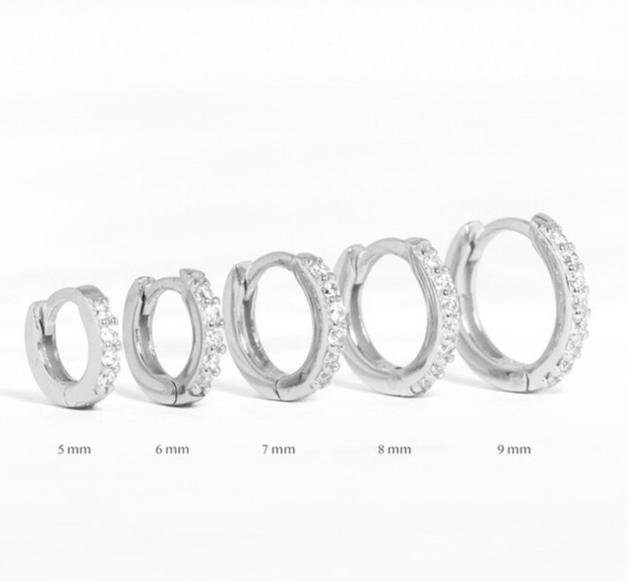 Thin pavé hoops