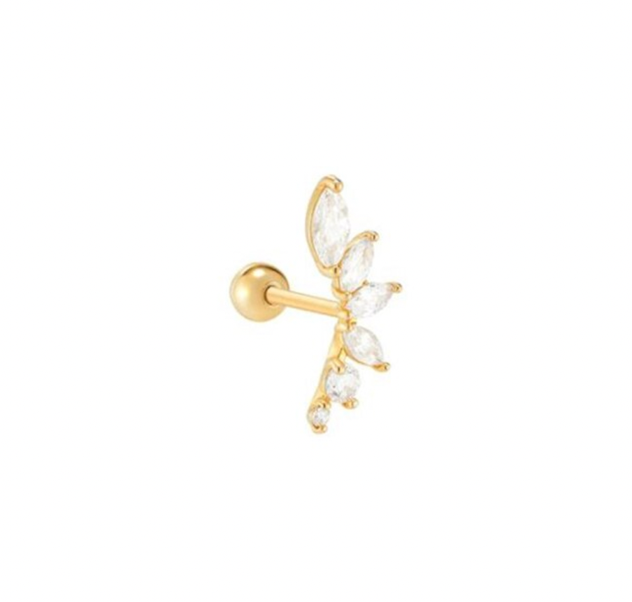 Curved Petals Stud