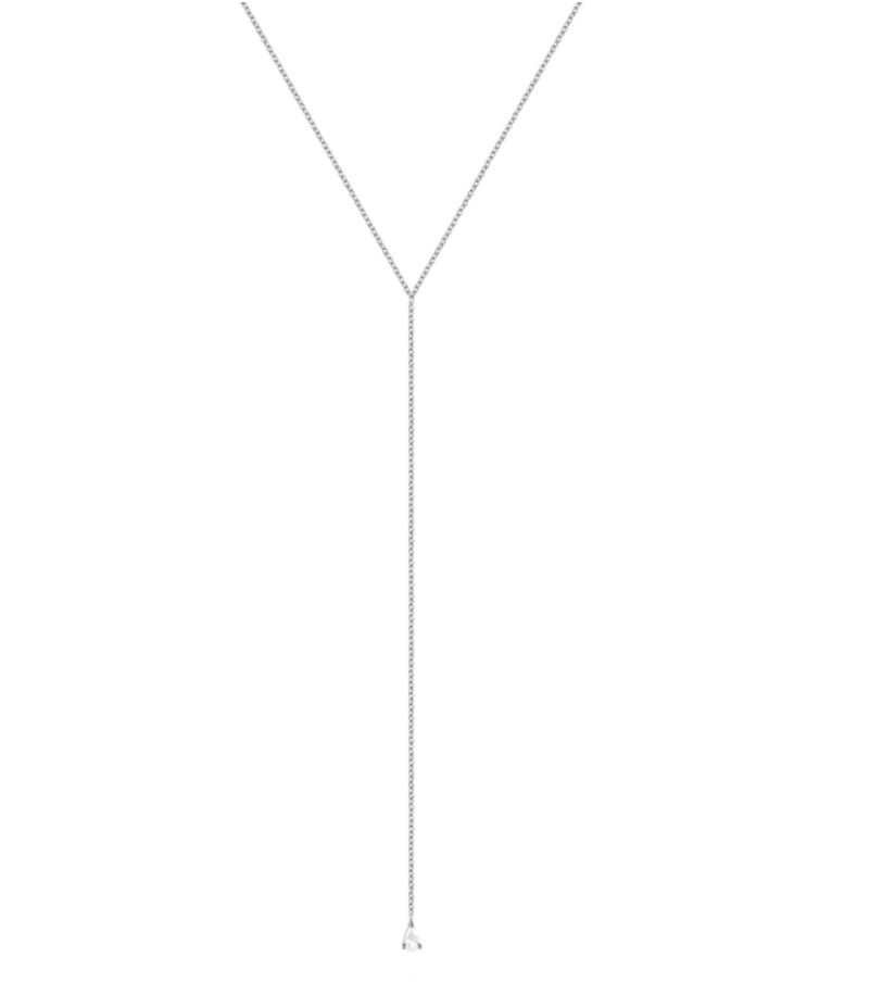Mini Pear Lariat Necklace