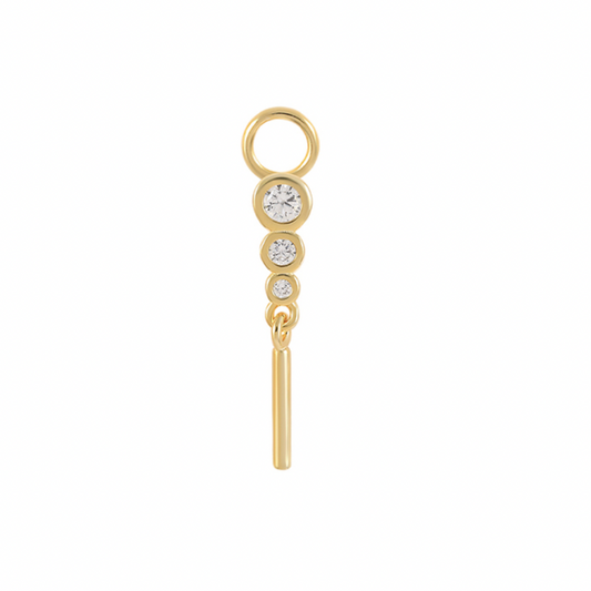 Triple Circle Bar Charm