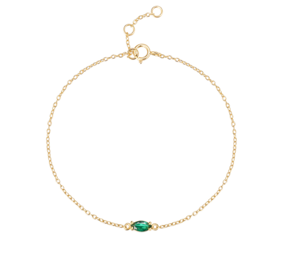 Emerald Marquise Stone Bracelet