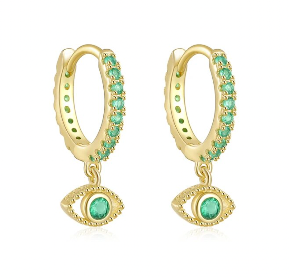 Pavé Sparkling Eye Hoops
