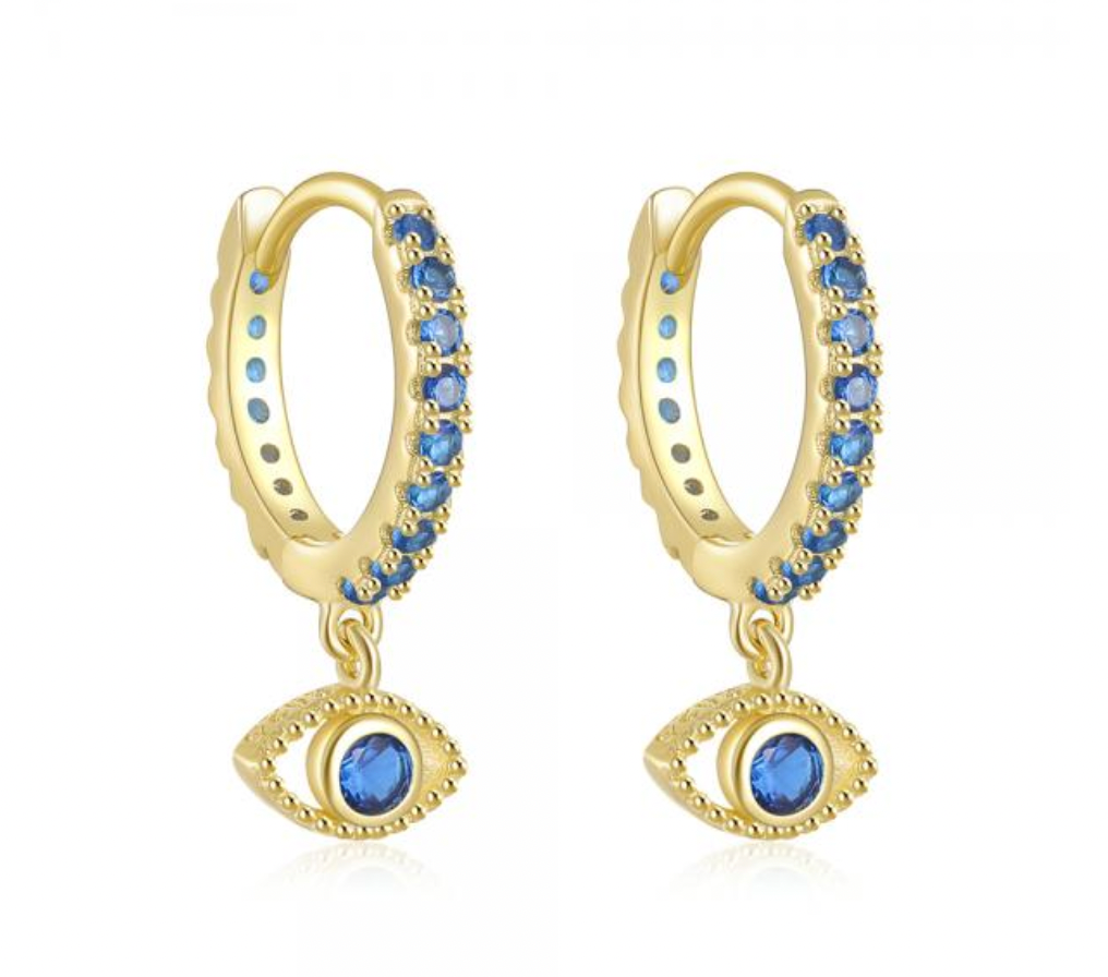 Pavé Sparkling Eye Hoops