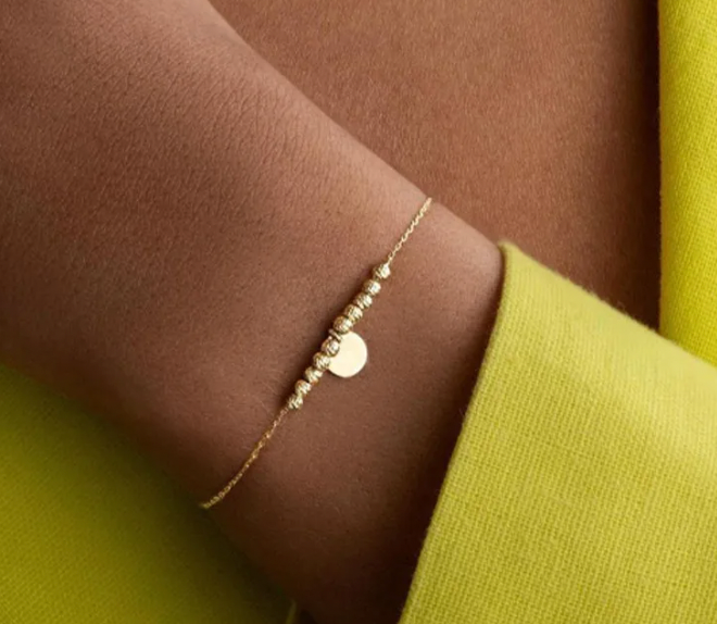 Dangling Coin Beads Bracelet