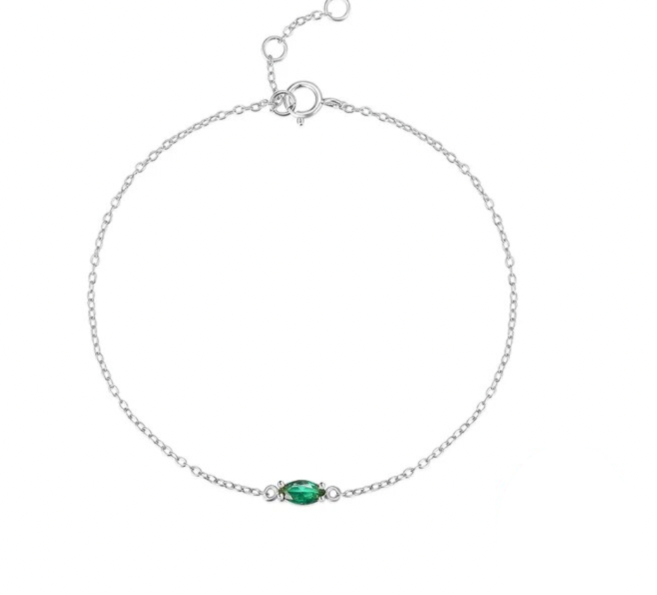 Emerald Marquise Stone Bracelet