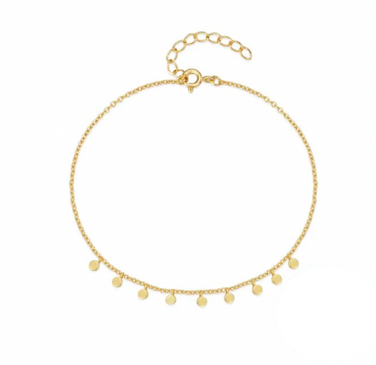 Dangling Golden Circles Bracelet