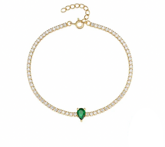 Emerald Pear Tennis Bracelet