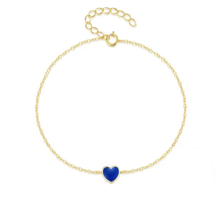 Enamel Heart Bracelet