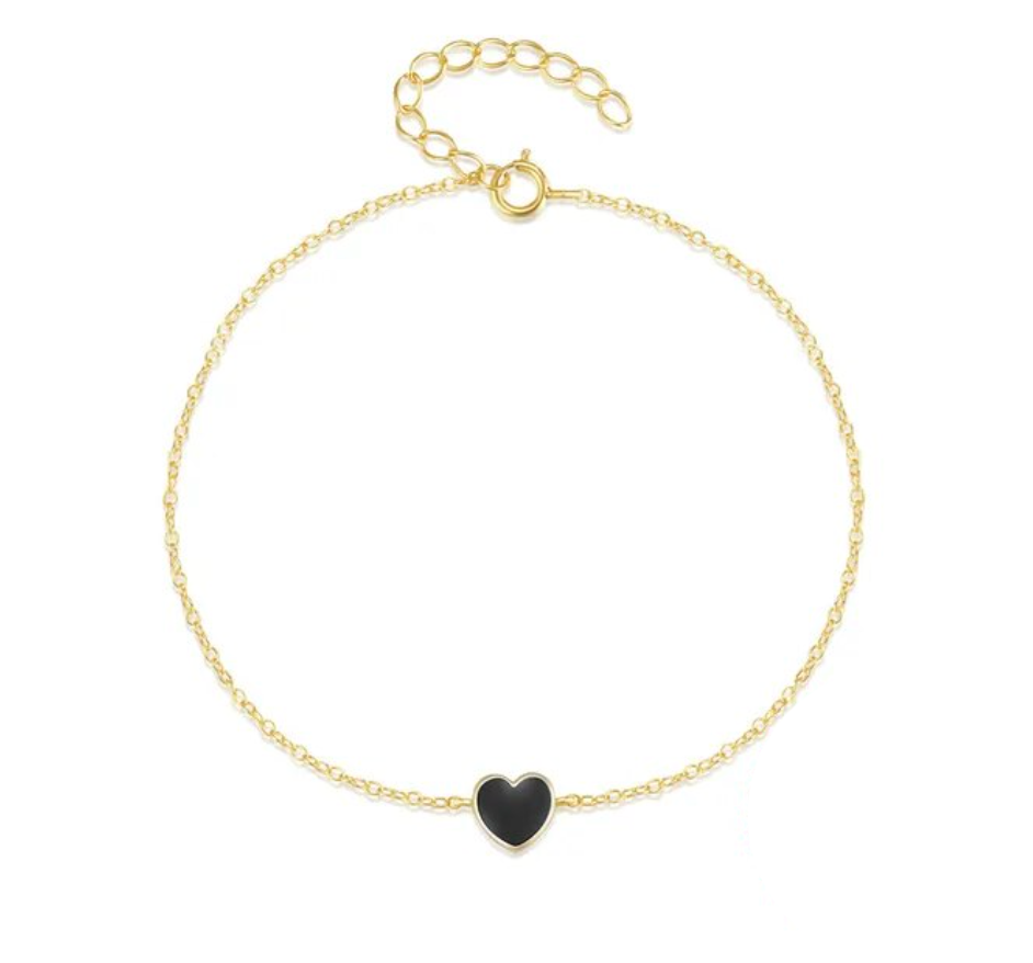 Enamel Heart Bracelet
