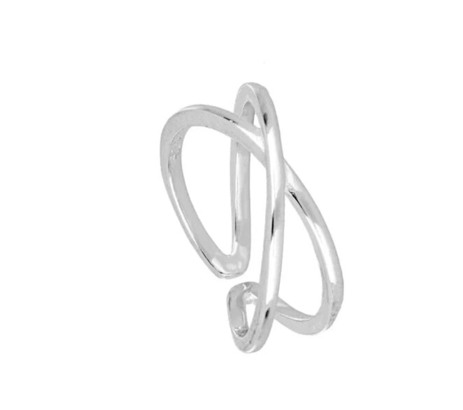 Open Bold X Ring