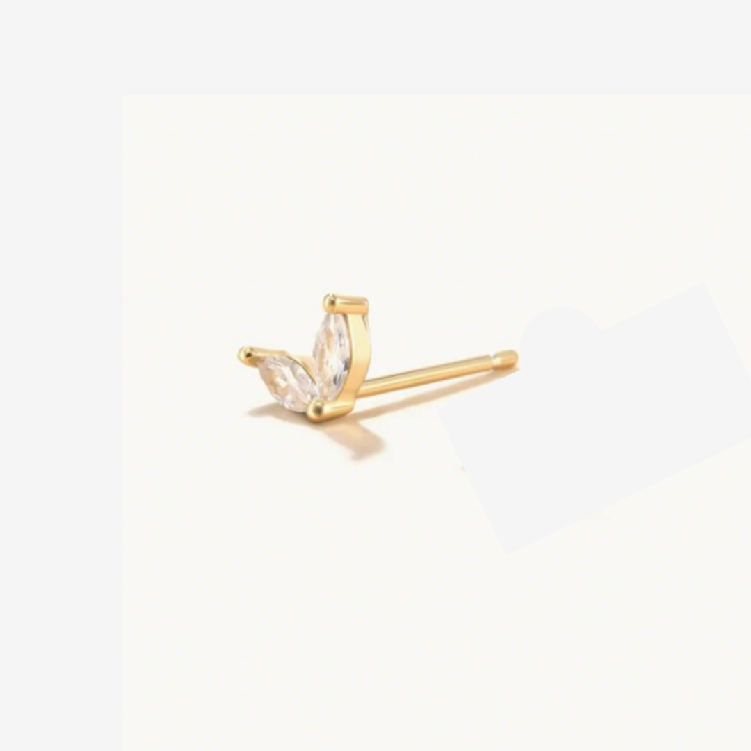 Double Marquise Stud