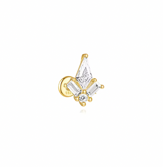 Rhombus Baguettes Stud Earring
