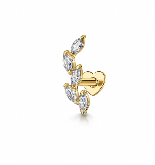 Crystal Petals Stud Earring