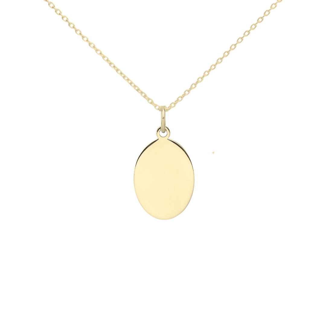 Engravable Oval Necklace