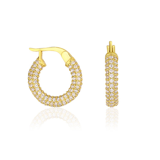 Chunky Pavé Hoops