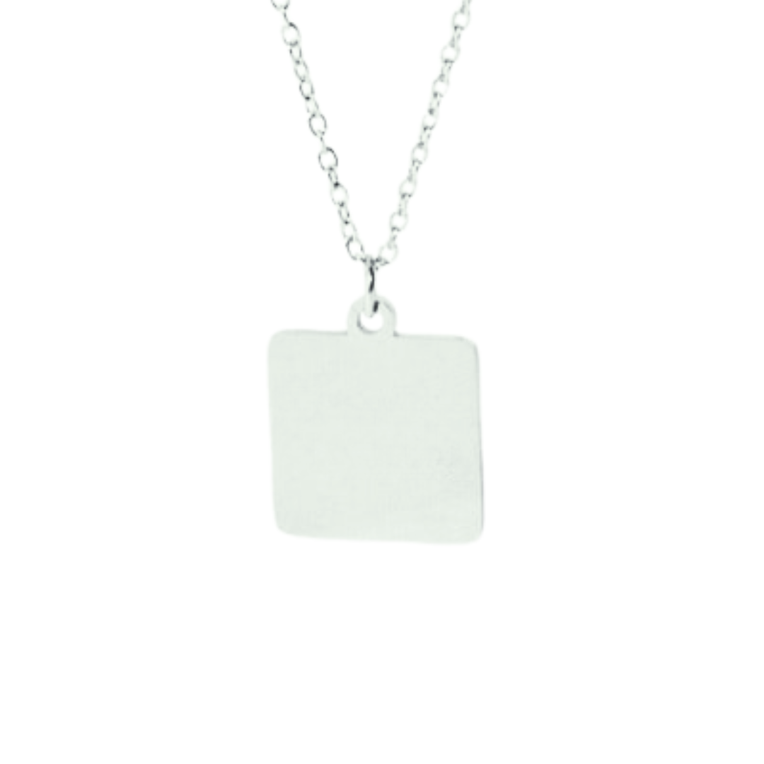 Engravable Square Necklace